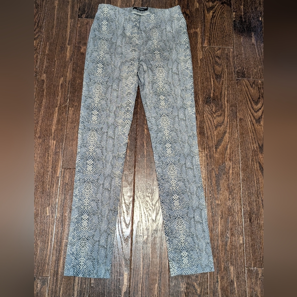 Lauren Vidal Blue Gray Snake Print Pants